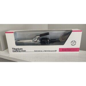 New Bella Pro 450 Degree 1" Titanium Barrel Curling Iron w/ swivel cord